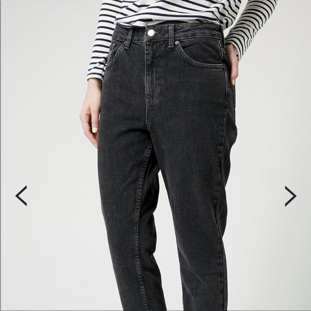 Topshop Moto Mom Jeans Black Size 26